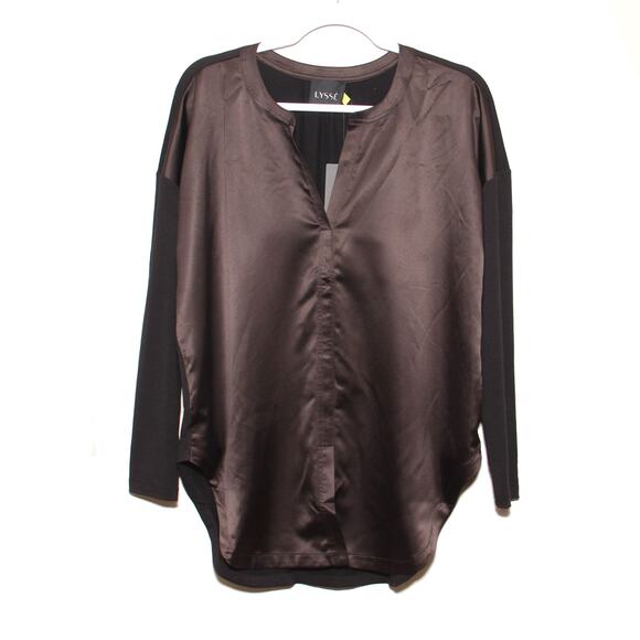 NEW Lyssé Satin Pullover Tunic Top Size Small (Runs large) - Picture 1 of 6